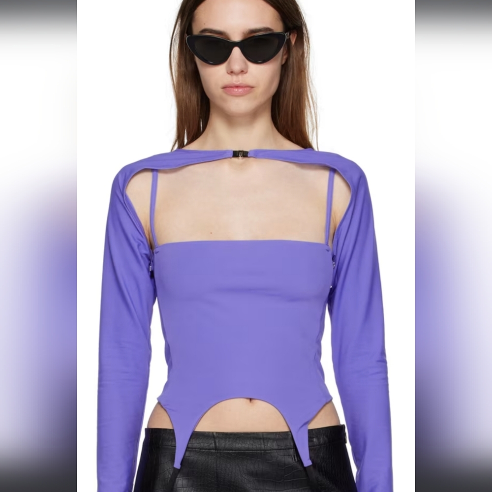 MIAOU Purple Phoenix Long Sleeve T-Shirt size Small